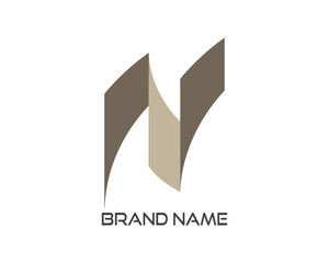 Creative N letter logo. EPS file. Editable Color. CMYK Color mode. Free Font used. Easy To Download