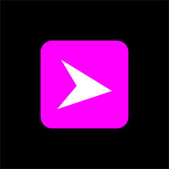 pink arrow with square outside 