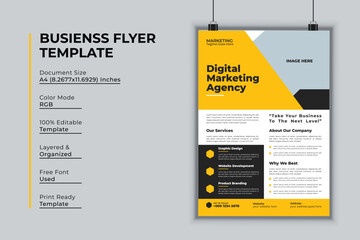 Digital marketing agency flyer design vector template