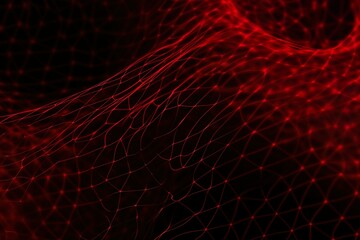 Abstract red net grid texture on black background banner illustration concept for webdesign backdrop | Generative AI