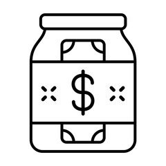 Jar icon - Coffee Shop Linear
