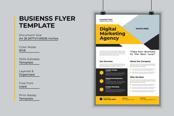 Digital marketing agency flyer design vector template