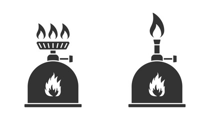 Camping gas stove icon. Vector illustration