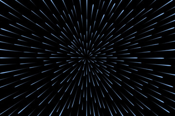 Space speed illustration. Abstract explosion of light.