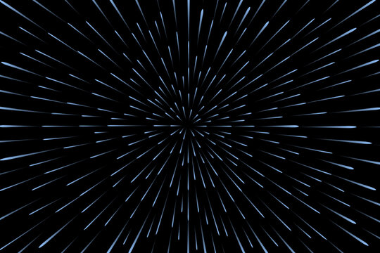 Space speed illustration. Abstract explosion of light.