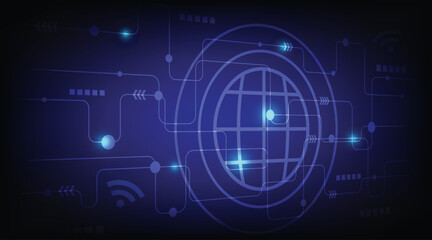 Technology, lines, modern hi-tech, vector graphics.