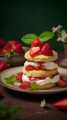 Obraz na płótnie Canvas Delightful Strawberry Shortcake