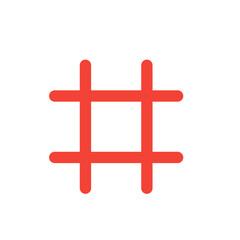 Red Hashtag icon 