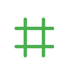 Green Hashtag icon 