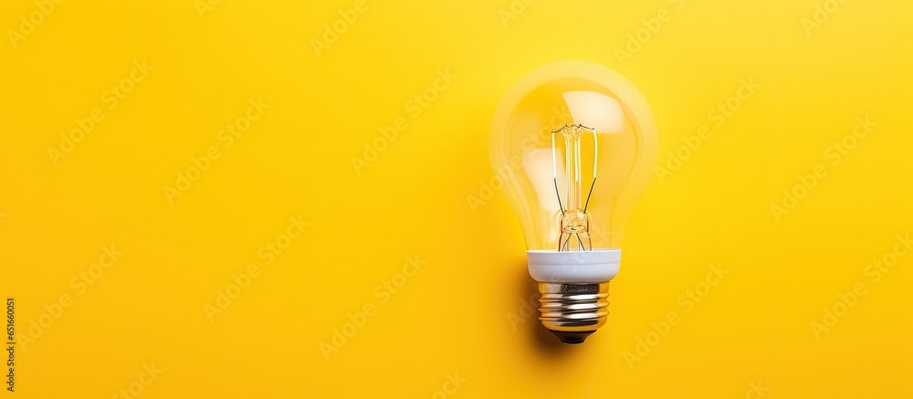 Poster computer peripheral and light source on a yellow surface