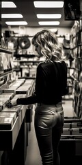 Woman in Music Store 