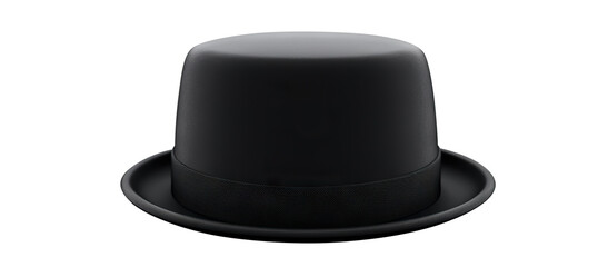 Black bowler hat cut out