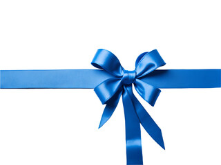 blue ribbon with knot transparent background