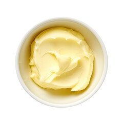 A Bowl of Butter Isolated on a Transparent Background