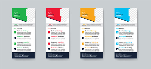 Creative Modern Corporate DL Flyer Design. DL Flyer design. Pink business template for dl flyer. Layout with modern circle photo and abstract background. Creative flyer or brochure concept.Roll up ban