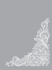 Template frame  design for invitation lace card.Vector lace flowers.