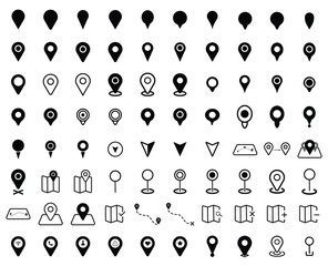 Set of location icon, map pin icon.eps 10 vector