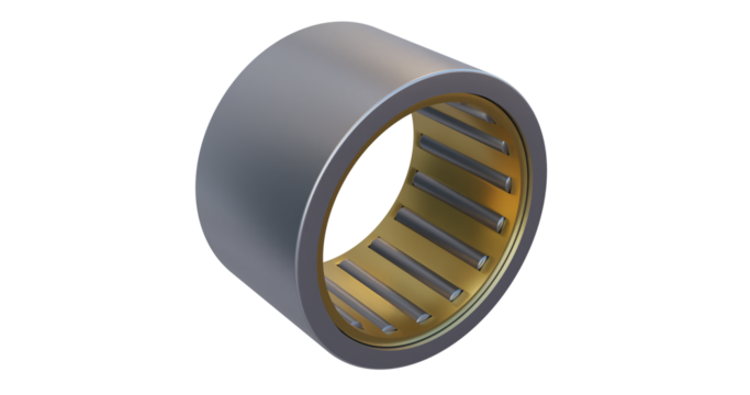 illustration of needle roller bearing which is a special type of roller bearing that uses long, thin cylindrical rollers