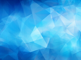 Abstract blue triangle background  - Generative AI illustration  