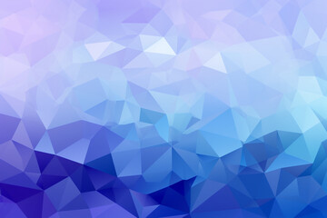 Abstract blue and purple triangle background  - Generative AI illustration  