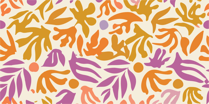 Wavy shapes and swirling strokes. Vector seamless pattern. Attractive multi-colored design, children's doodle lines, suitable for general background illustrations.