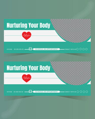 Flat medical care Facebook cover Design
