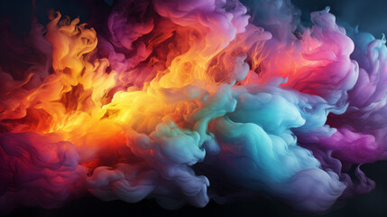 Fototapeta premium Abstract wave of colorful smoke.