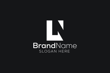 Vector awesome minimalist Trendy letter L N logo design