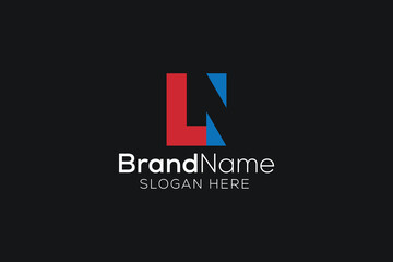 Vector awesome minimalist Trendy letter L N logo design
