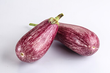 Fototapeta premium Ripe purple graffiti eggplant for cooking