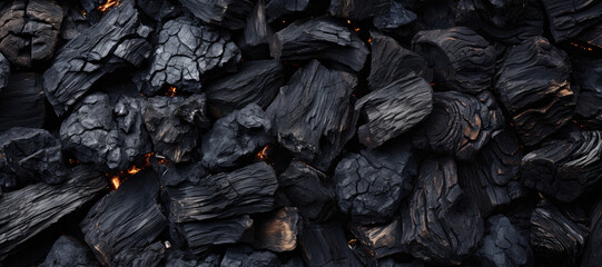 Smouldering charcoals, texture background