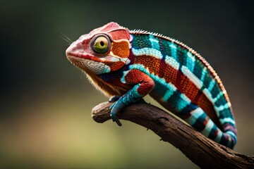 Panther chameleon on branch