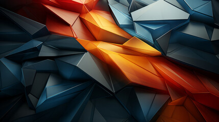 Modern orange blue abstract background. Minimal. Color gradient. Dark. Web banner. Geometric shape.