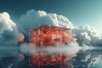 clouds over the city, Generative AI