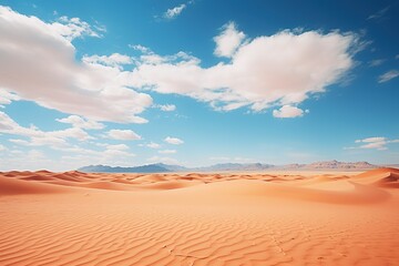 Fototapeta na wymiar Vast desert landscape, Desert Dreams, Arid Beauty, Dunes and Sands, Desert Exploration, Unique Ecosystems, Landscape Photography