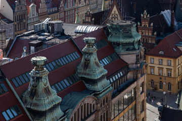 Widok na dachy w centrum Wrocławia. © Magdalena