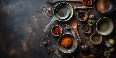Food Background, Cooking,On the old background. - obrazy, fototapety, plakaty