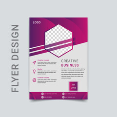 Simple corporate business flyer design template, poster flyer pamphlet brochure cover design layout space for photo background, vector illustration template in A4 size