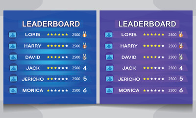 leaderboard design template. game leaderboard abstract
