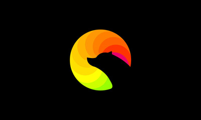 bear full color vector logo design