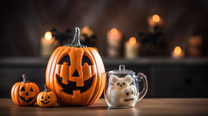 Halloween Pumpkins Generative Ai