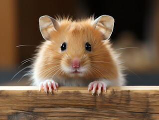 Obraz premium adorable hamster standing on his rear paws