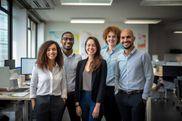 Diverse young men and young women team up working in office ,start up business