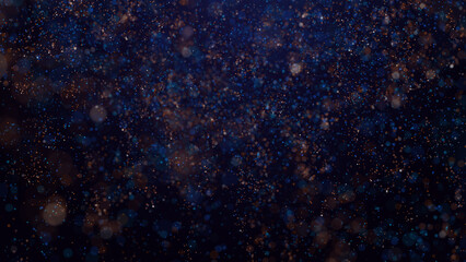 3D rendering of brightly colored particle confetti descends elegantly, swirling through the air