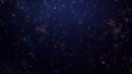 3D rendering of brightly colored particle confetti descends elegantly, swirling through the air