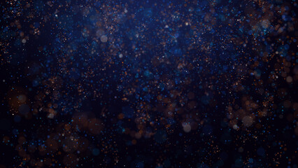 3D rendering of brightly colored particle confetti descends elegantly, swirling through the air