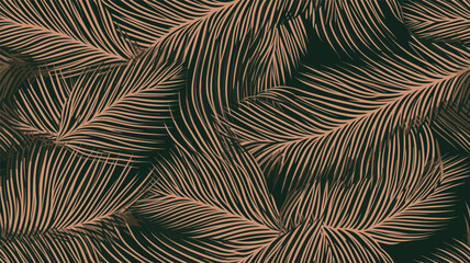 Luxury seamless pattern with palm leaves. Modern stylish floral background.