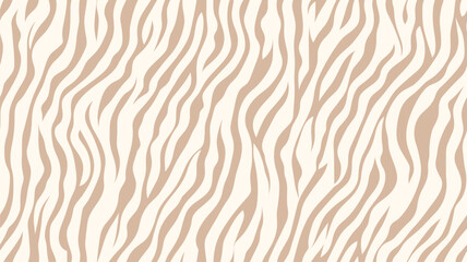Tiger white beige seamless pattern. Vector animal skin print. Fashion organic texture. - obrazy, fototapety, plakaty