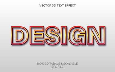 Vector design font typography editable text effect style