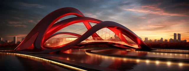 Crédence de cuisine en verre imprimé Tower Bridge bridge design